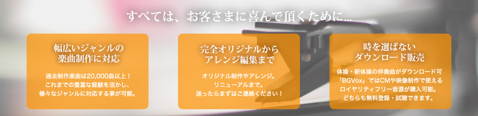 すべては、お客さまに喜んで頂くために...